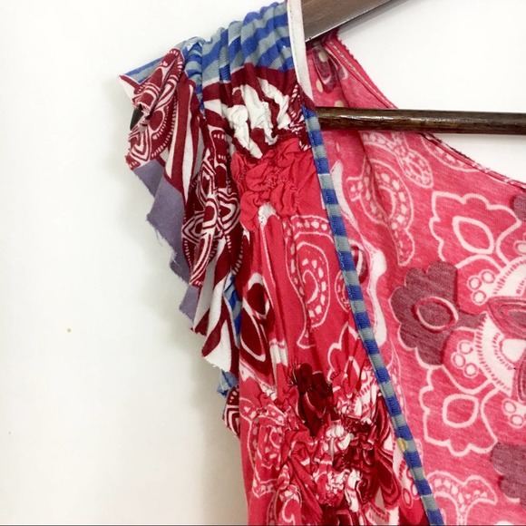 Anthropologie Deletta Bohemian Vibrant Top Small - Picture 4 of 6